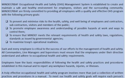 MINDEF/RBAF Occupational Health & Safety (OHS)